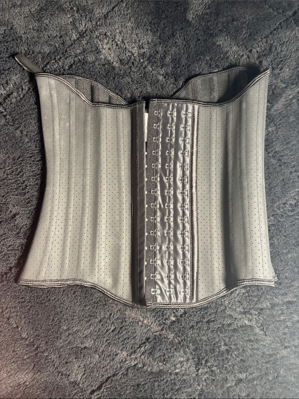 Black Hook-and-Eye Waist Trainer Corset for Women